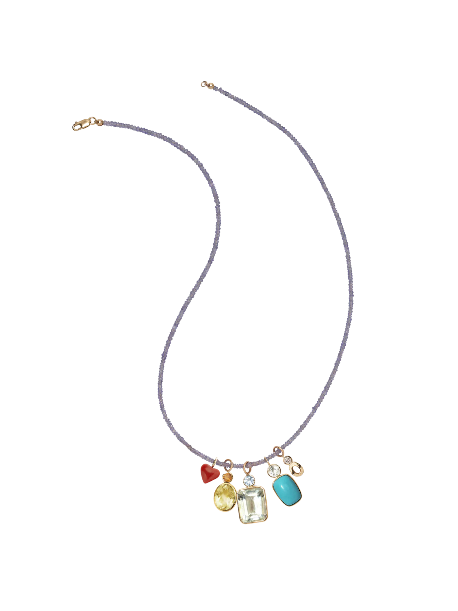 Puffy Heart 14k Gold Necklace Charm