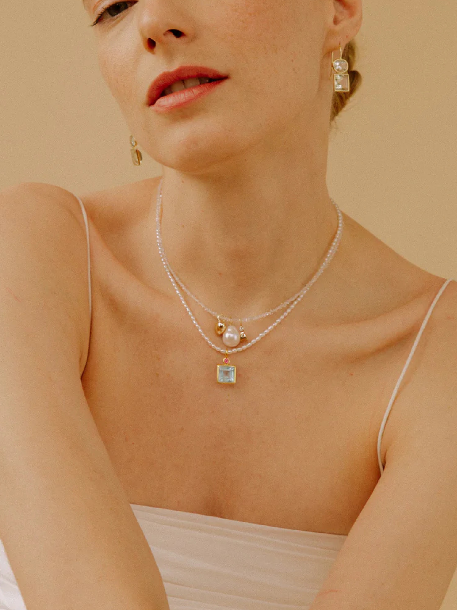 Puffy Heart 14k Gold Necklace Charm