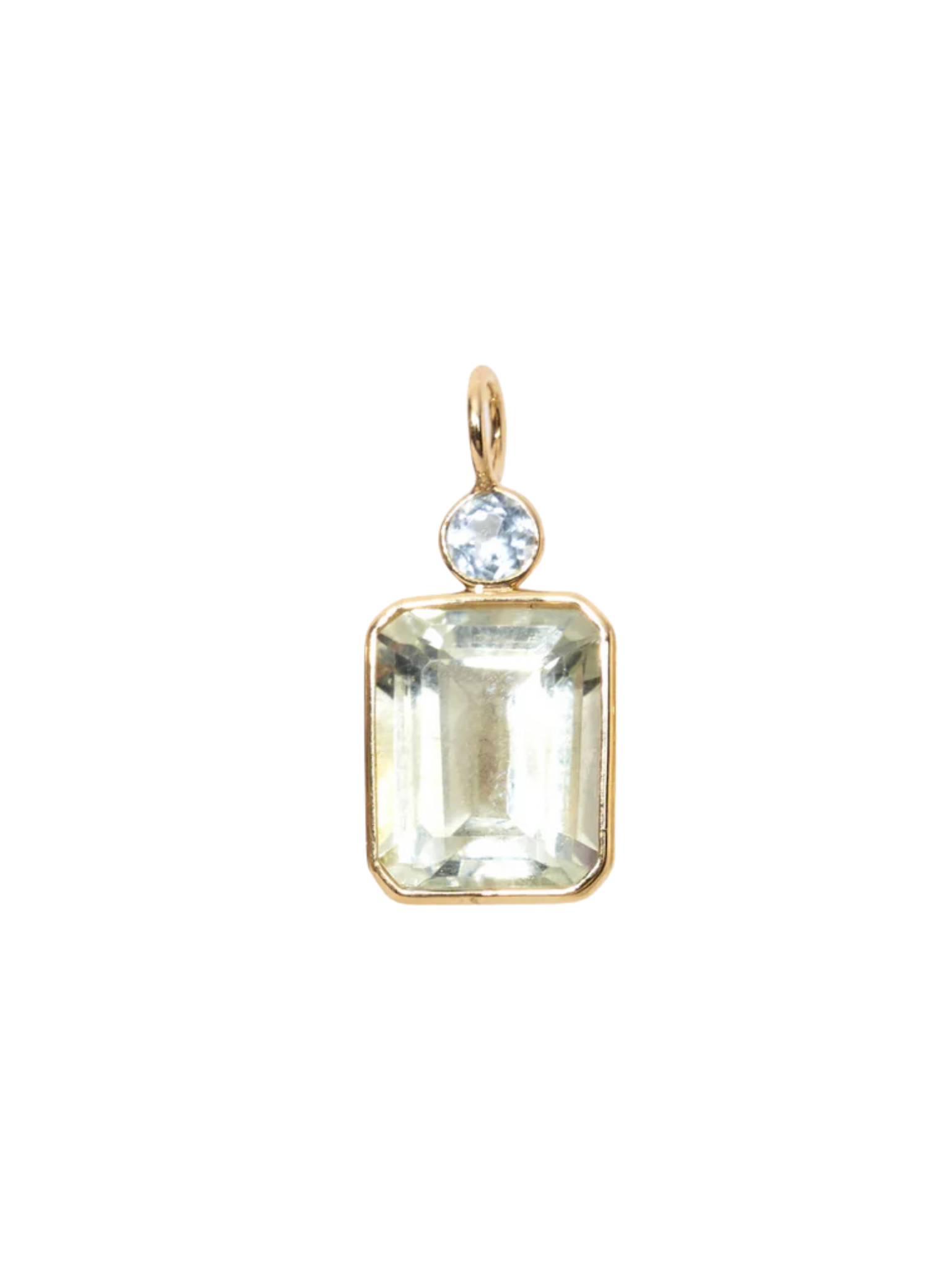 Rectangle 14k Gold Necklace Charm