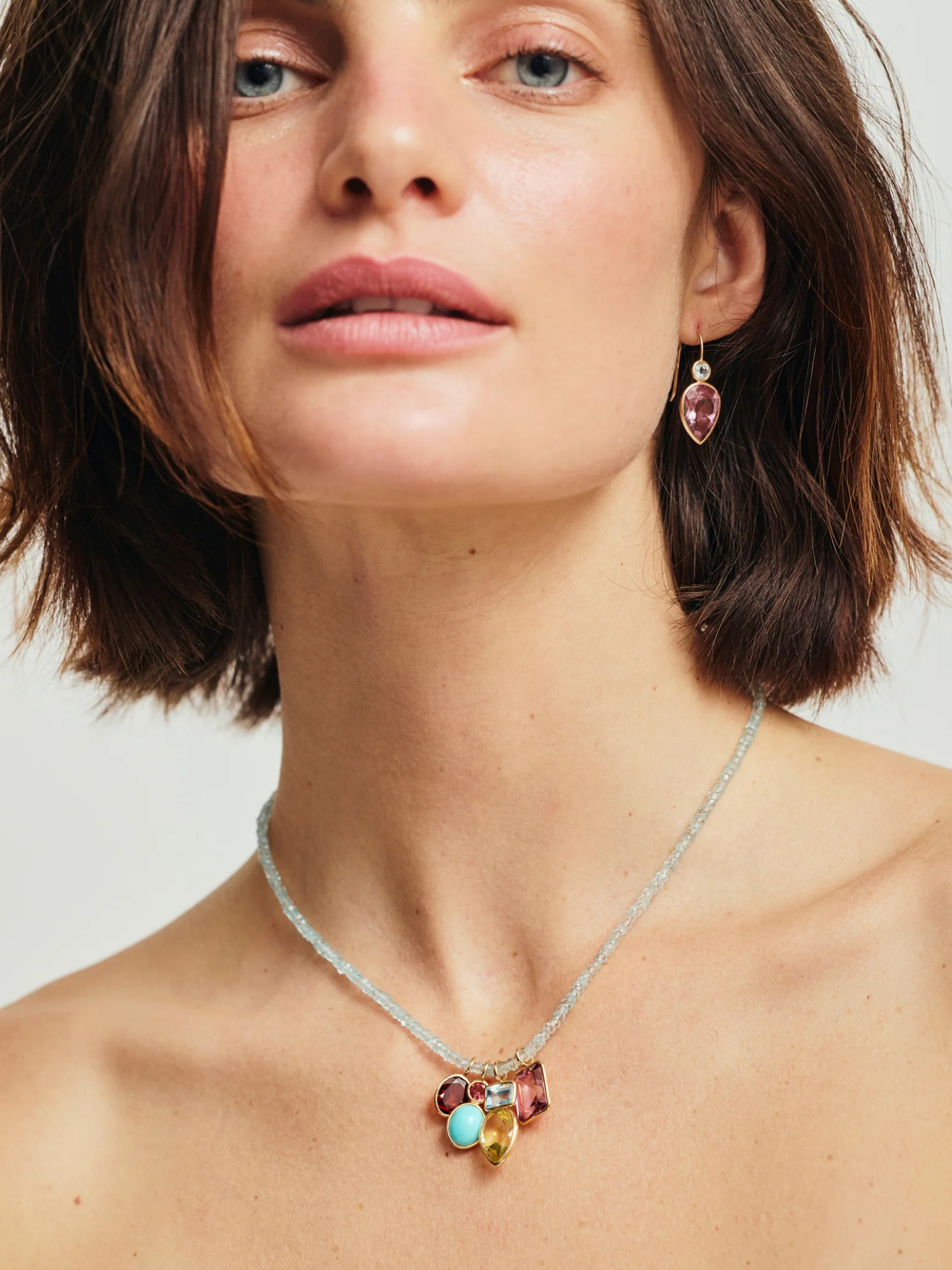 Tiny Beaded 14k Gold Necklace