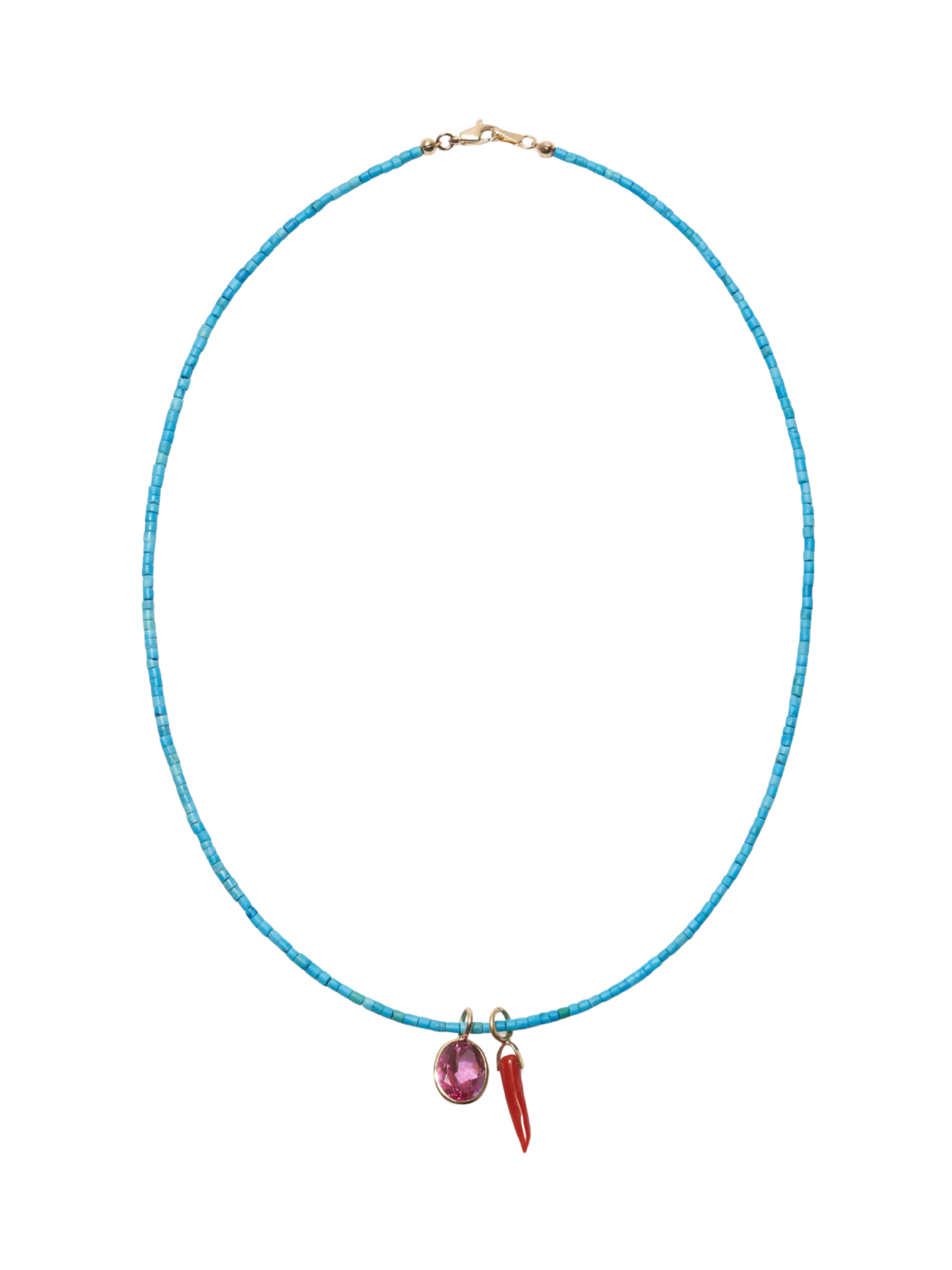 Singular Oval 14k Gold Necklace Charm