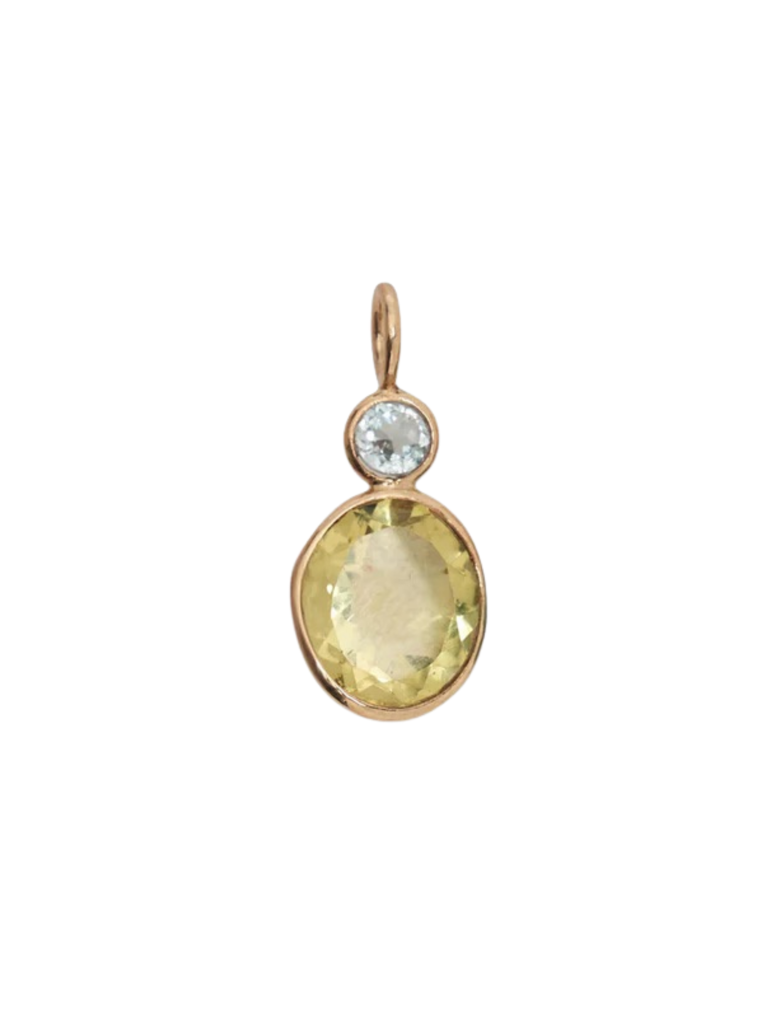Oval 14k Gold Necklace Charm