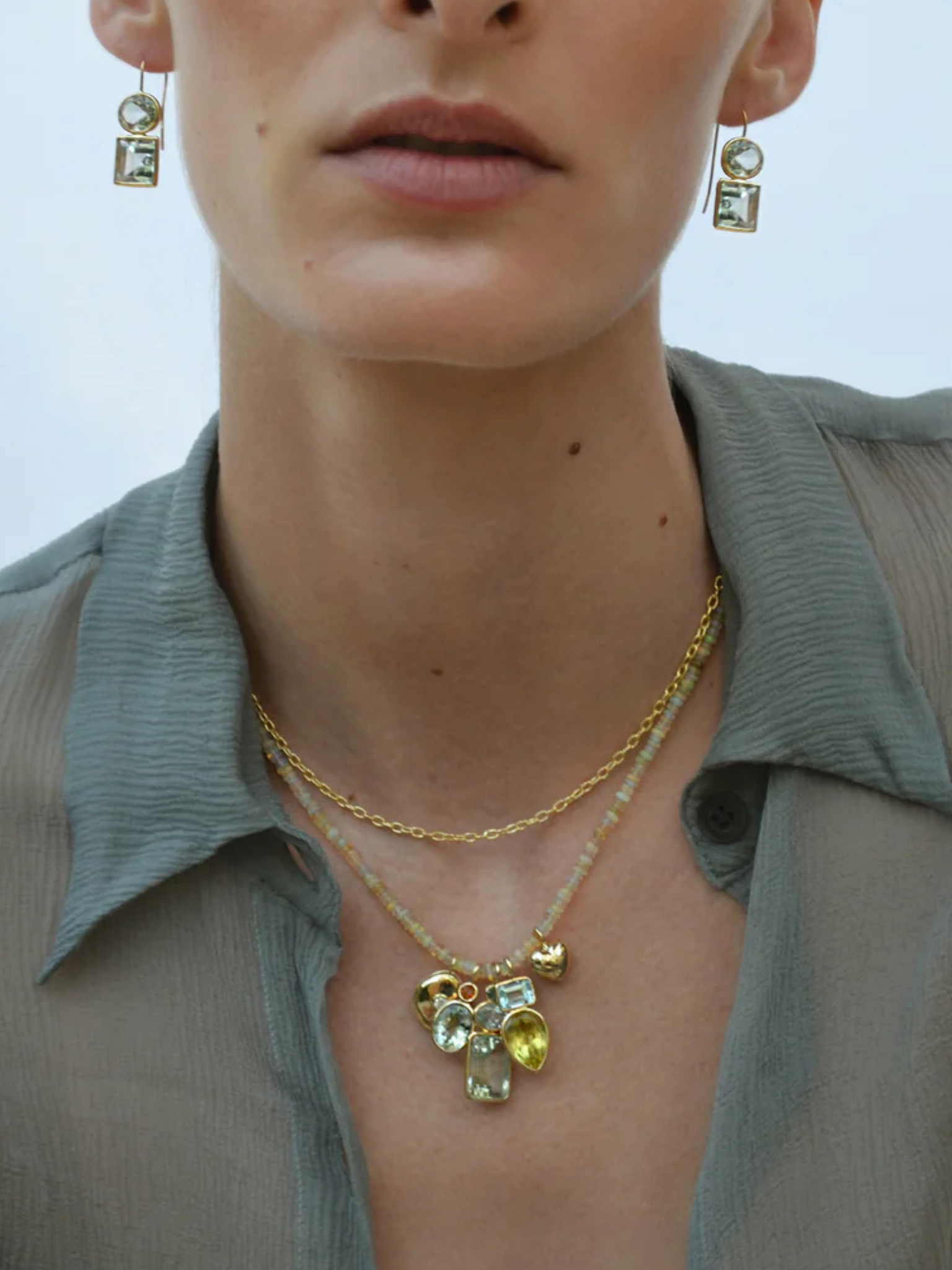 Puffy Heart 14k Gold Necklace Charm