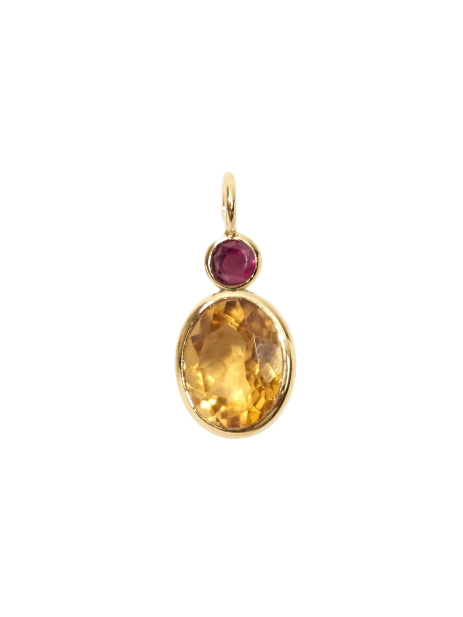 Oval 14k Gold Necklace Charm