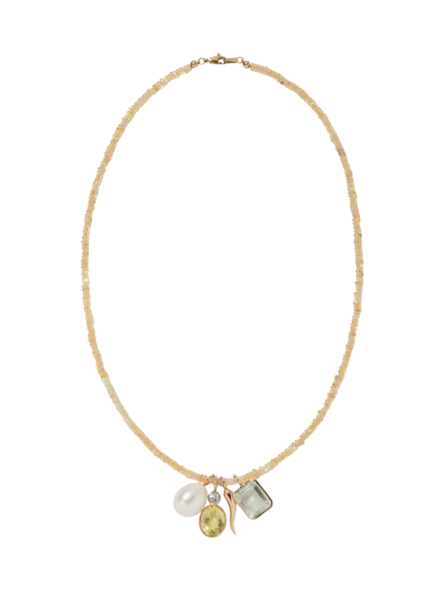 Singular Rectangle 14k Gold Necklace Charm