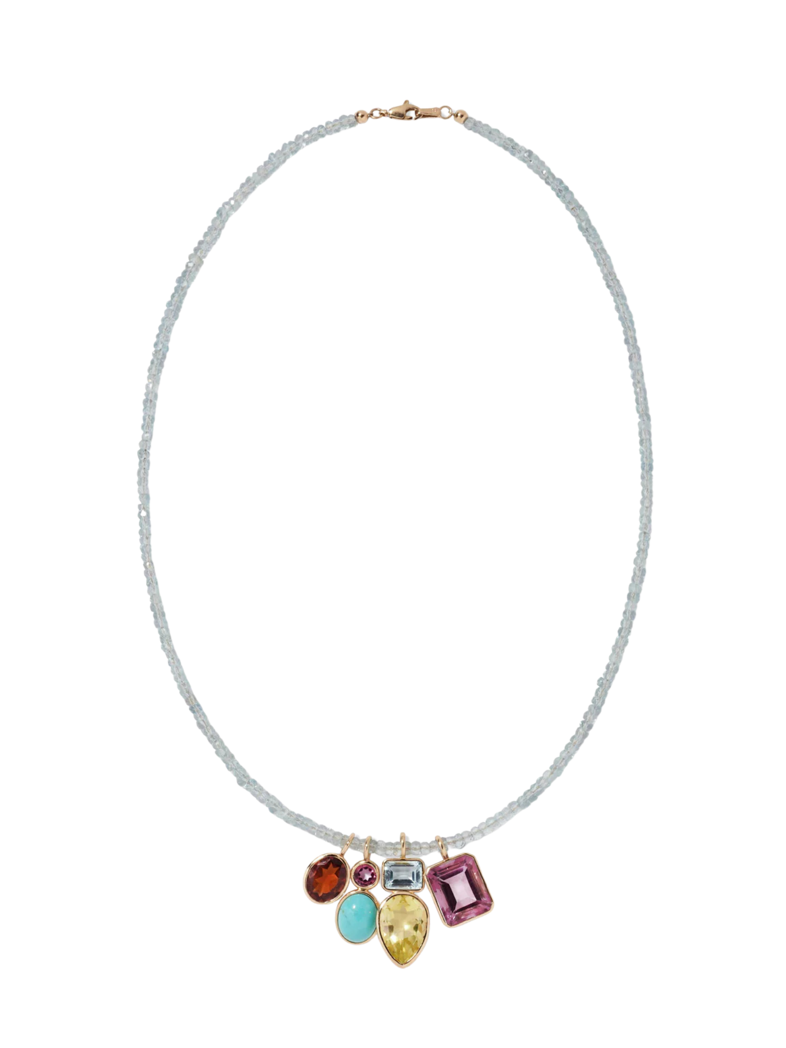 Singular Rectangle 14k Gold Necklace Charm