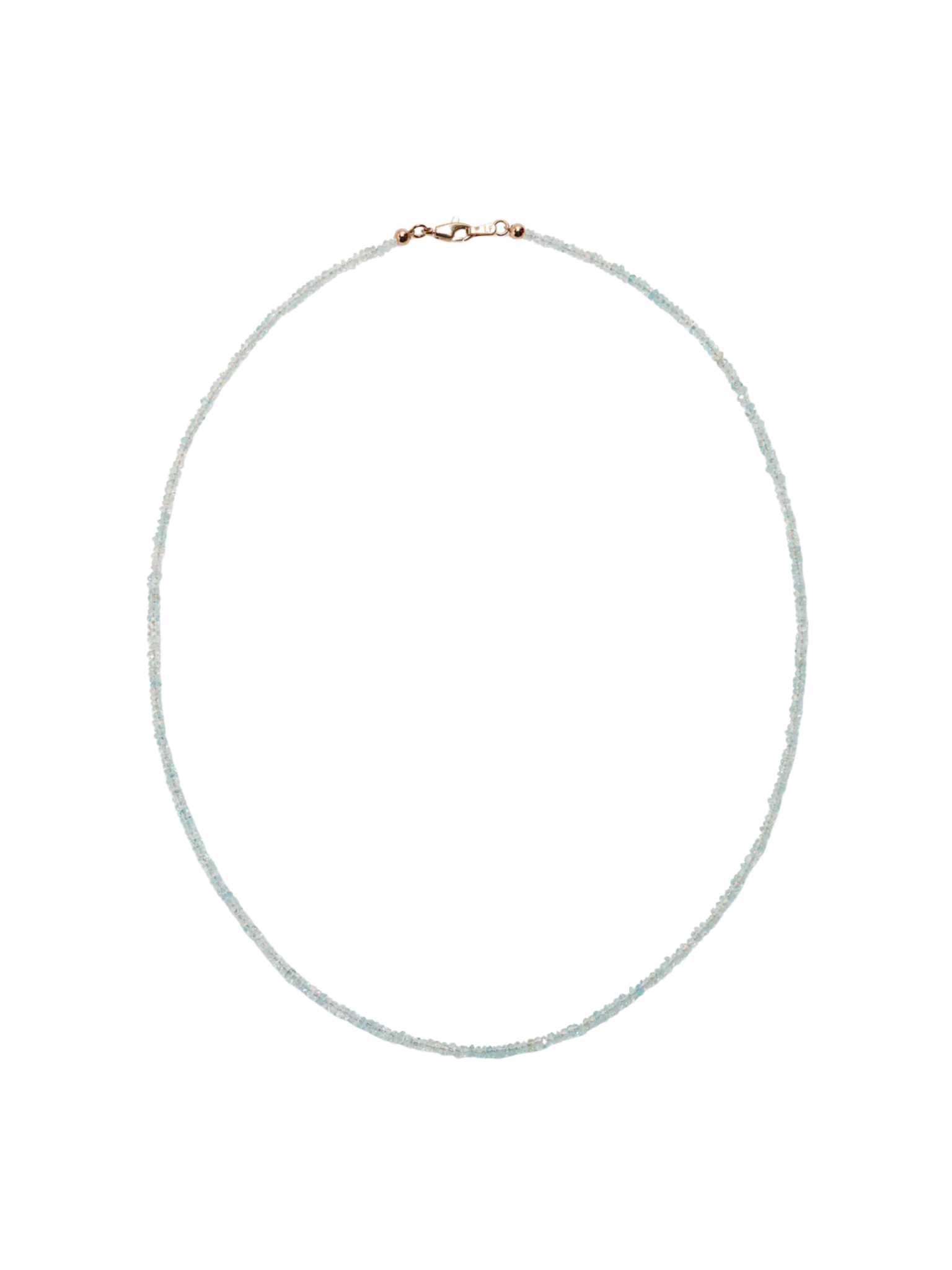 Tiny Beaded 14k Gold Necklace