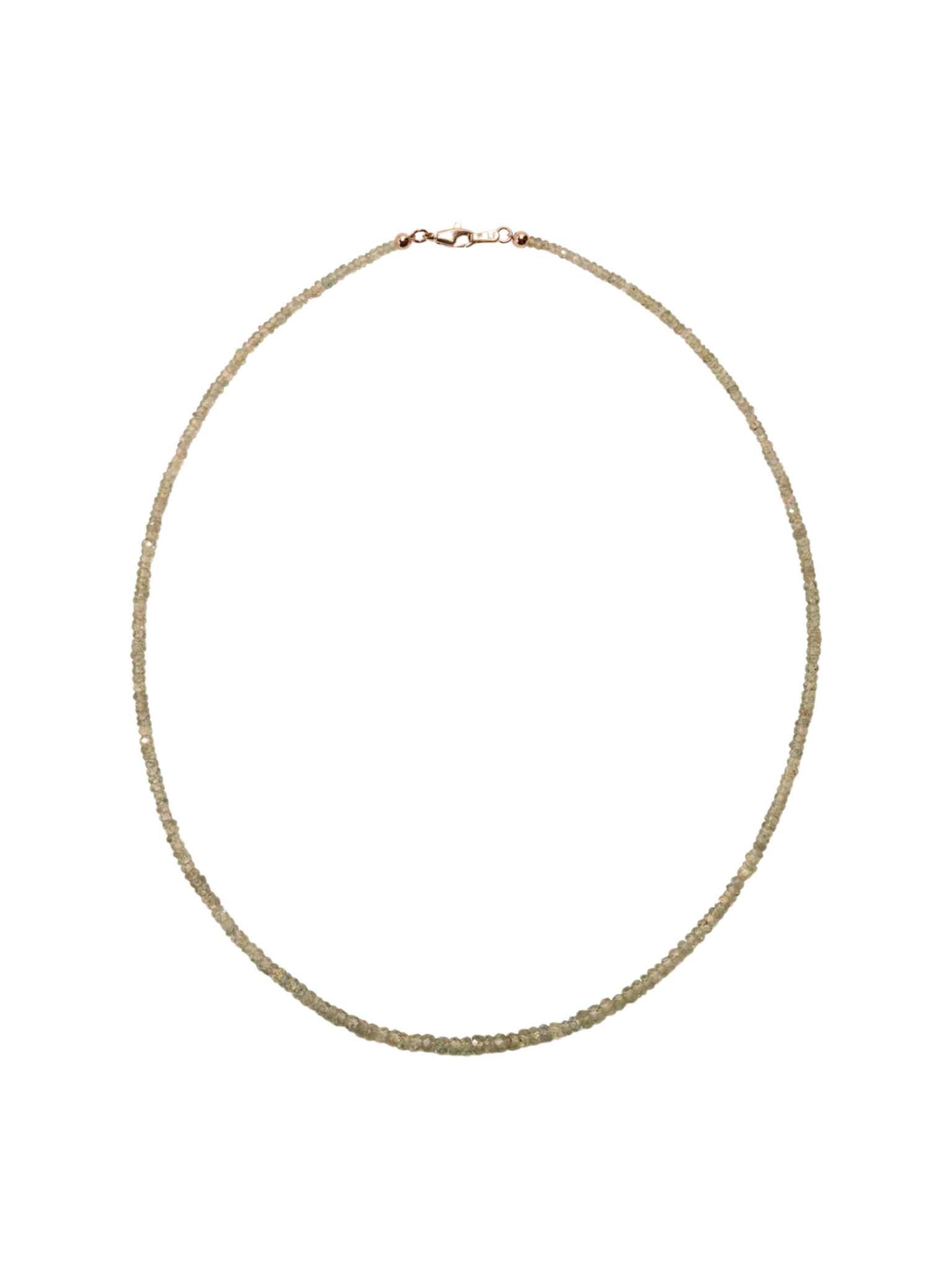 Tiny Beaded 14k Gold Necklace