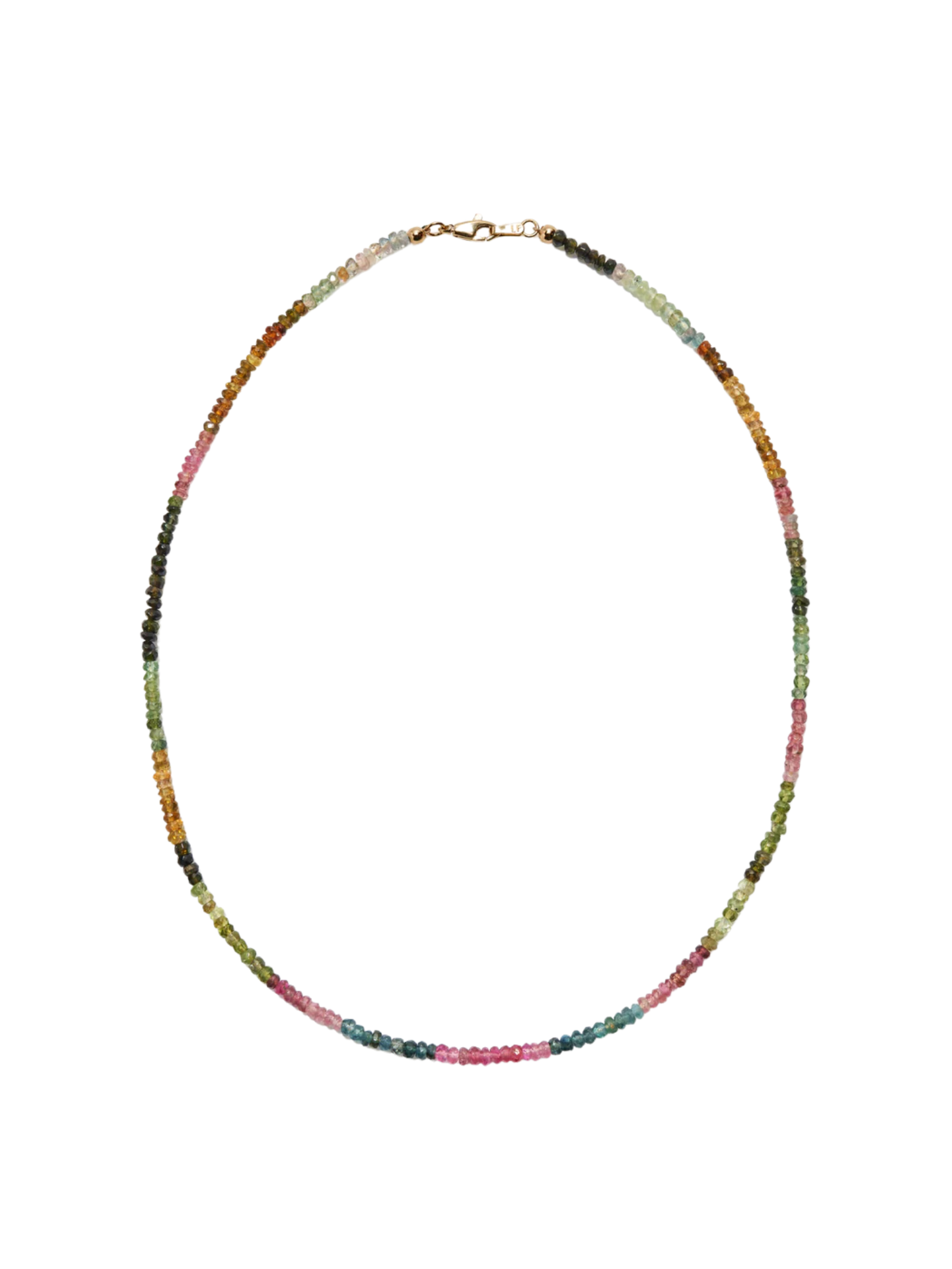 Tiny Beaded 14k Gold Necklace