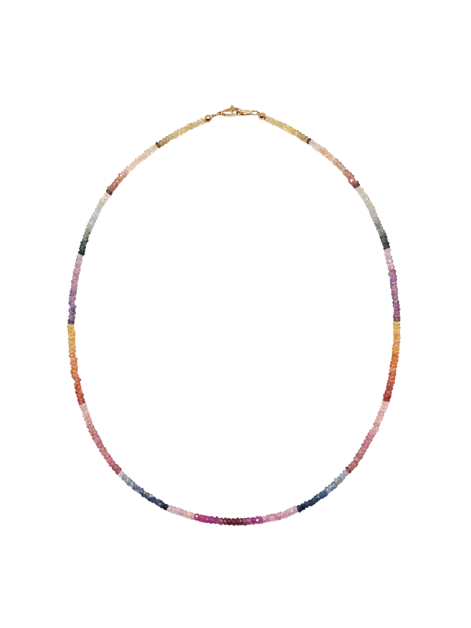 Tiny Beaded 14k Gold Necklace