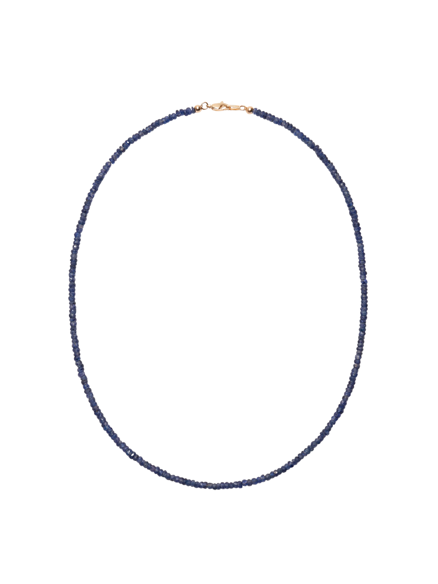Tiny Beaded 14k Gold Necklace