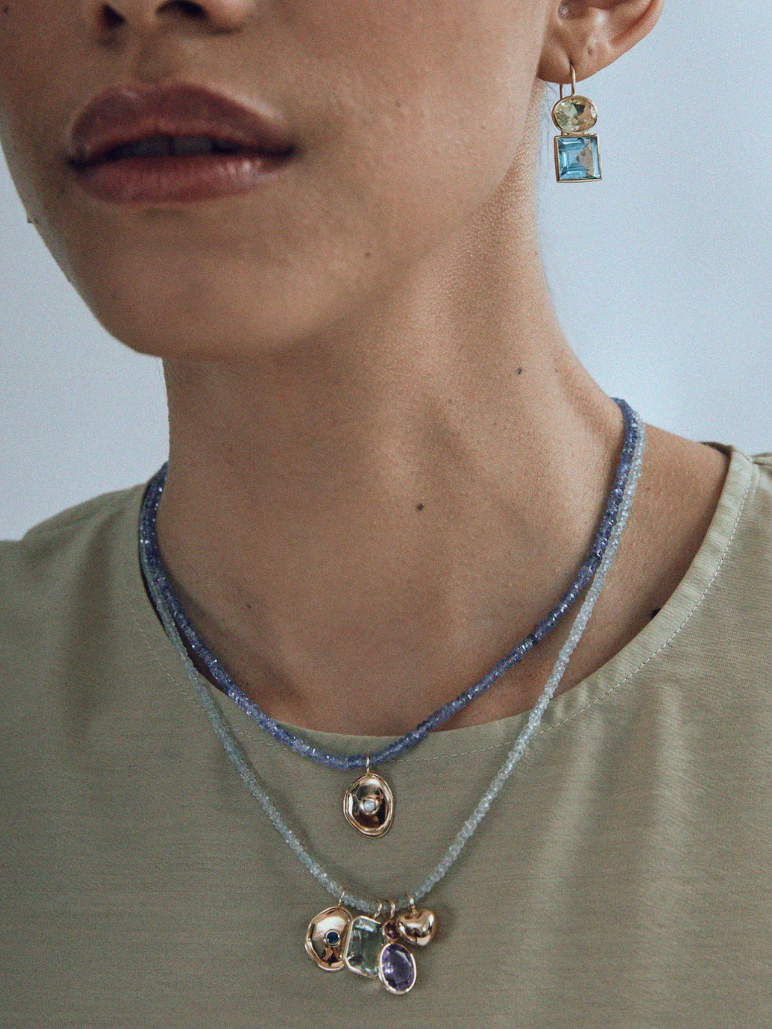 Birthstone 14k Gold Necklace Charm