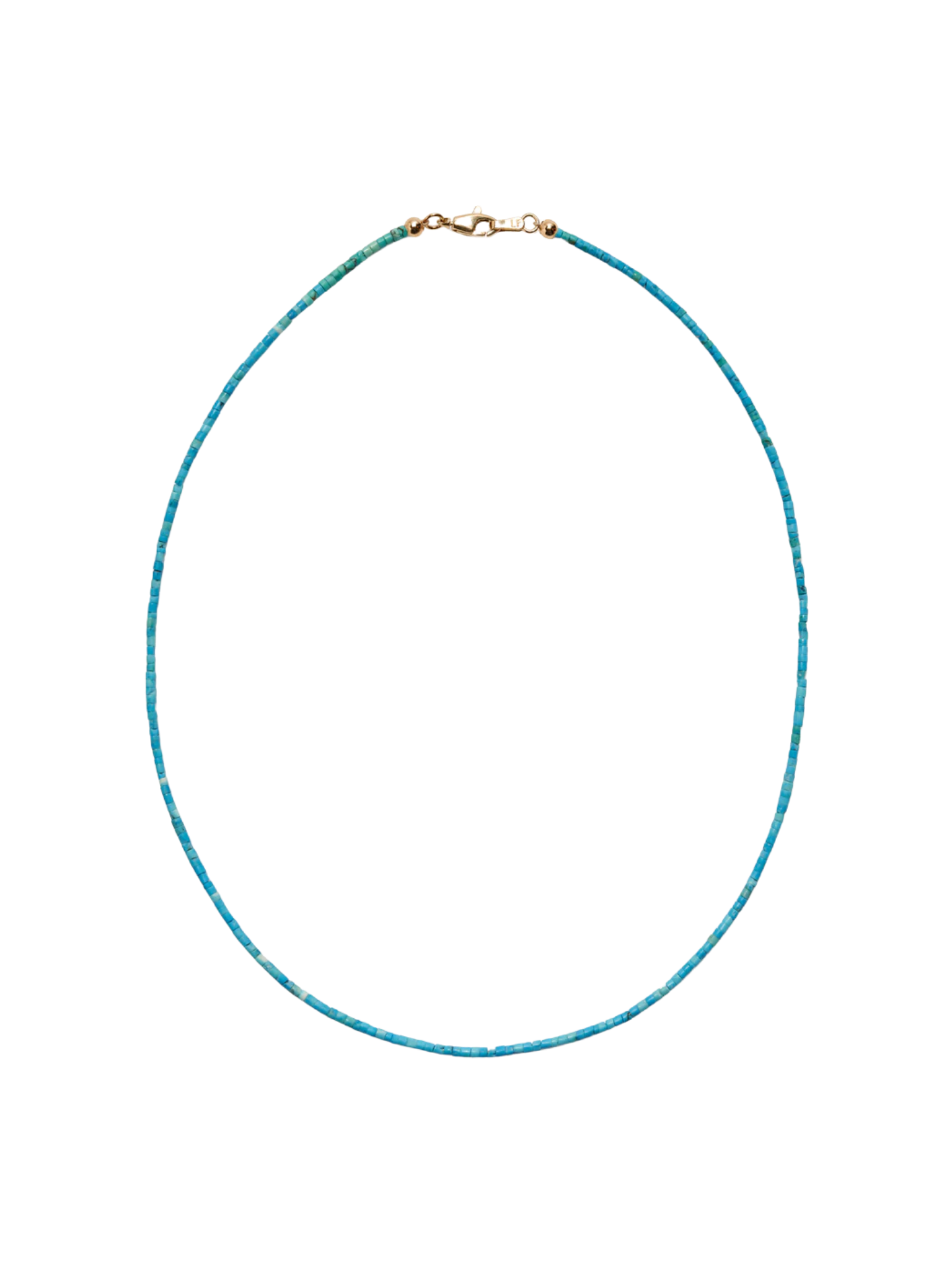 Tiny Beaded 14k Gold Necklace