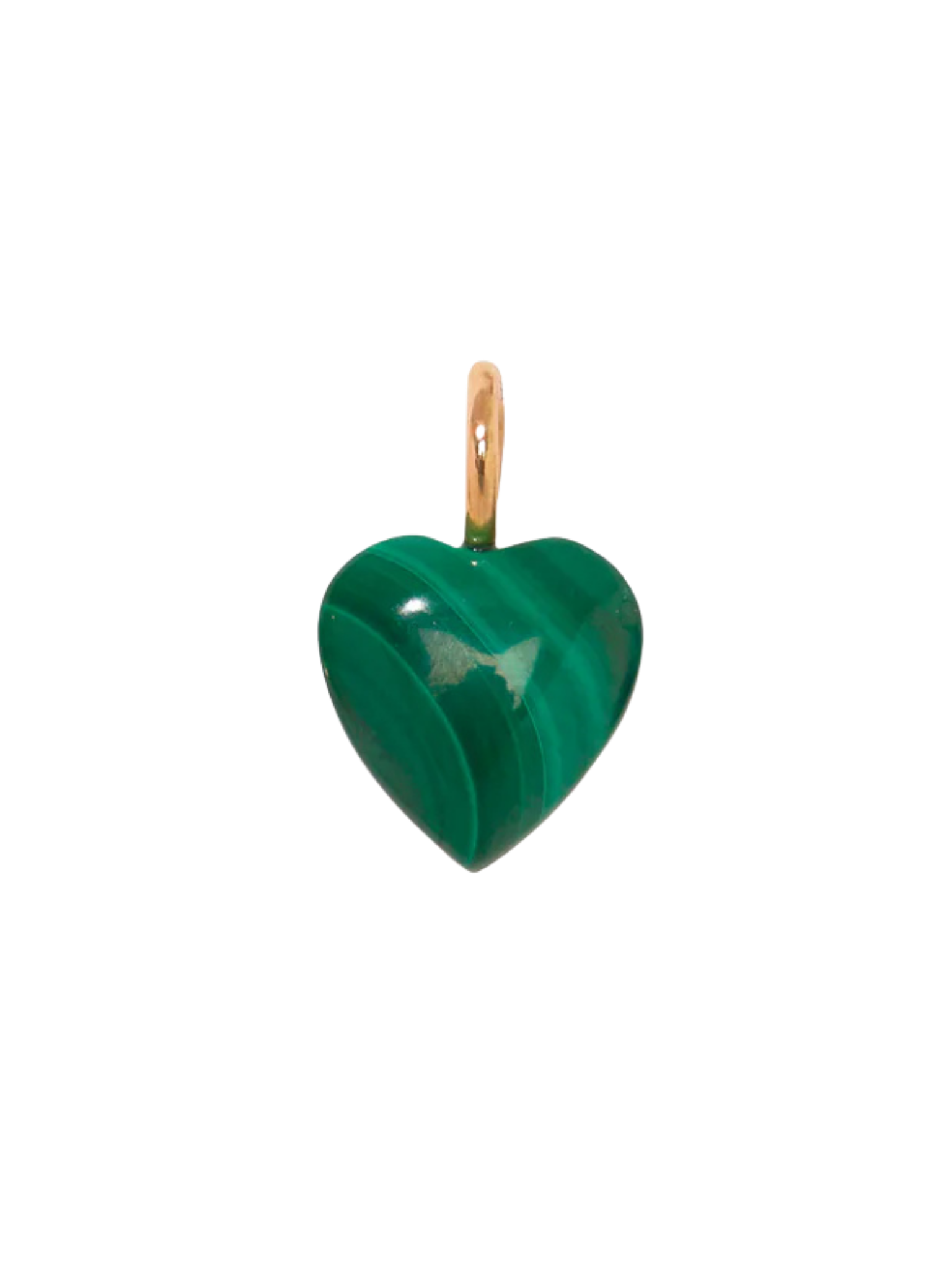 Puffy Heart 14k Gold Necklace Charm