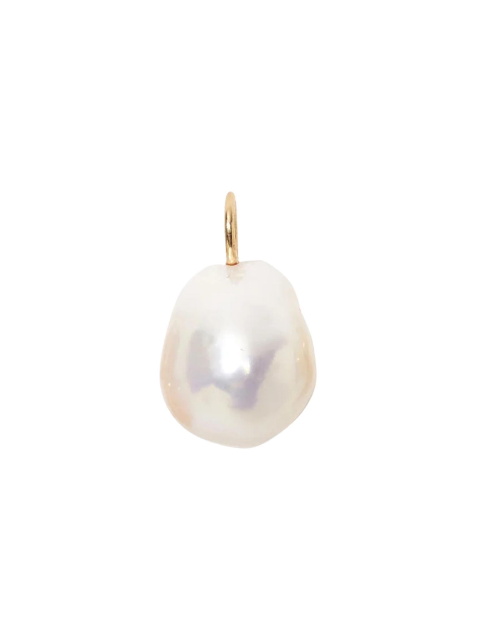 Freshwater Pearl 14k Gold Necklace Charm